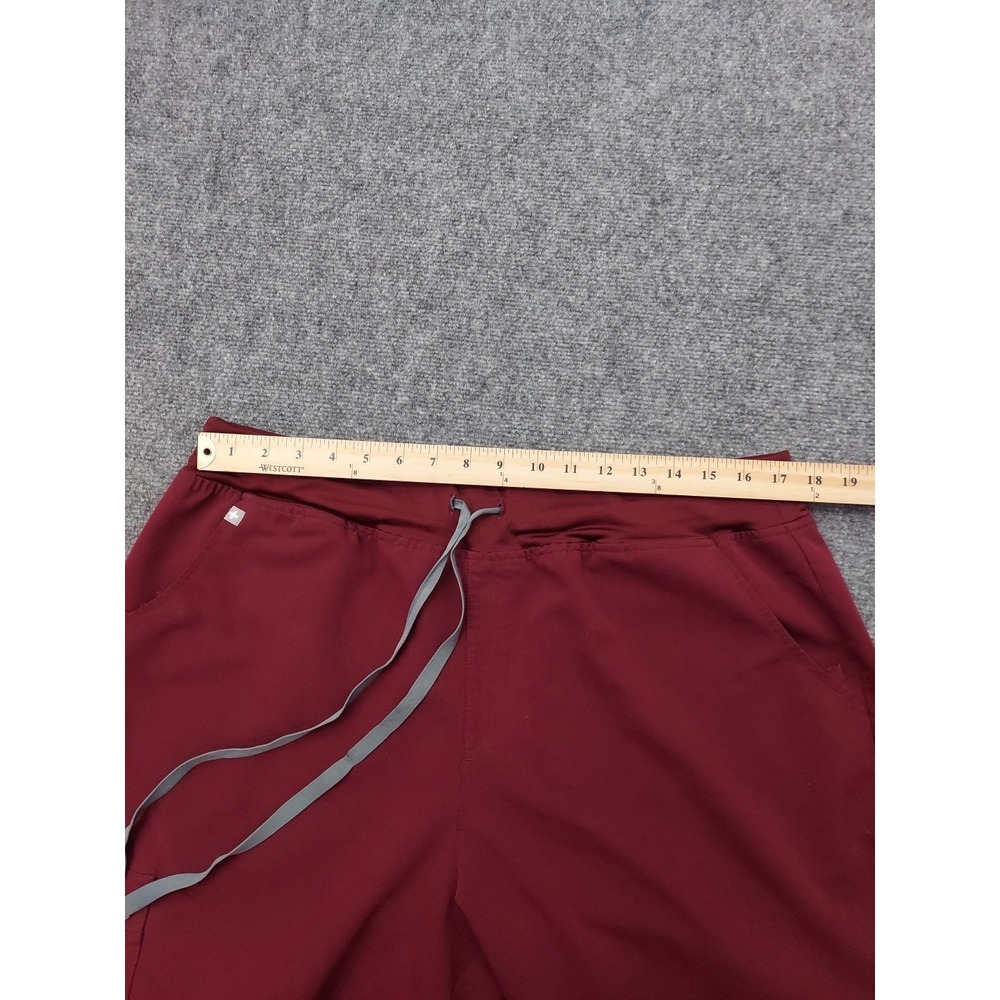 FIGS Scrub Pants Joggers Womens 2XL Burgundy Drawstring Technical Collection - Picture 9 of 12